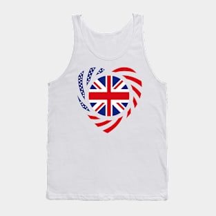 British American Multinational Patriot Flag (Heart) Tank Top